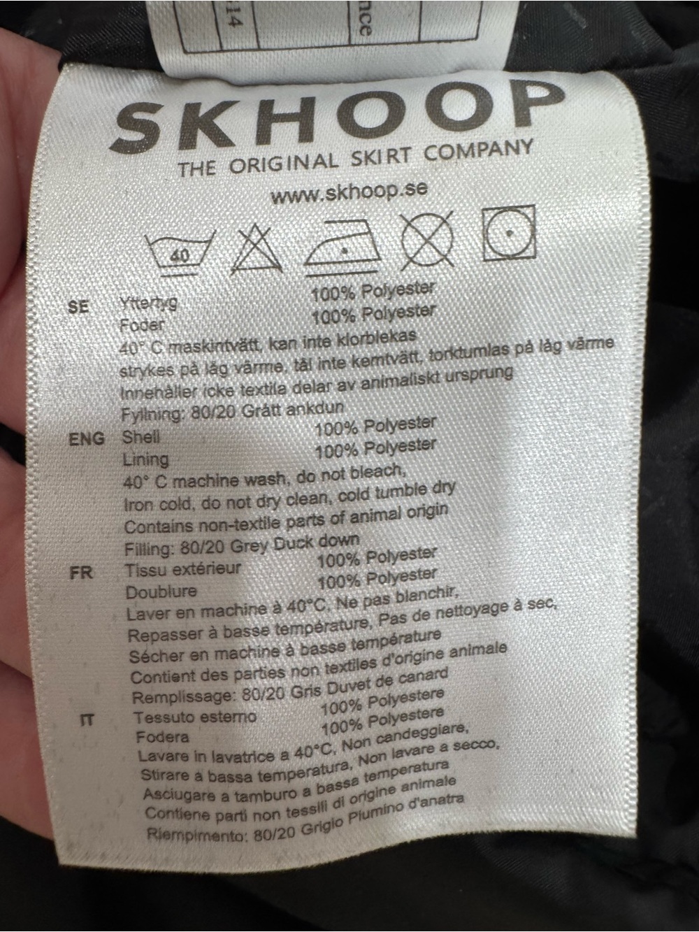 SKHOOP Down Quilted Black Insulated Skirt Women's Medium Gorpcore Outdoor - Picture 11 of 16
